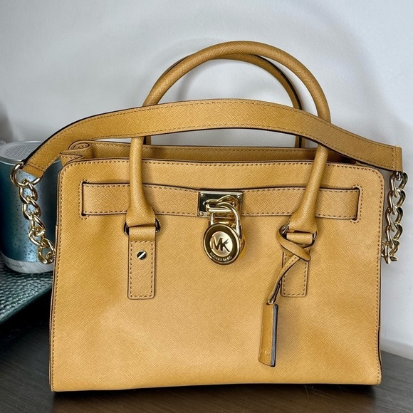 Michael Kors Hamilton Saffiano Leather Satchel - Picture 10 of 15